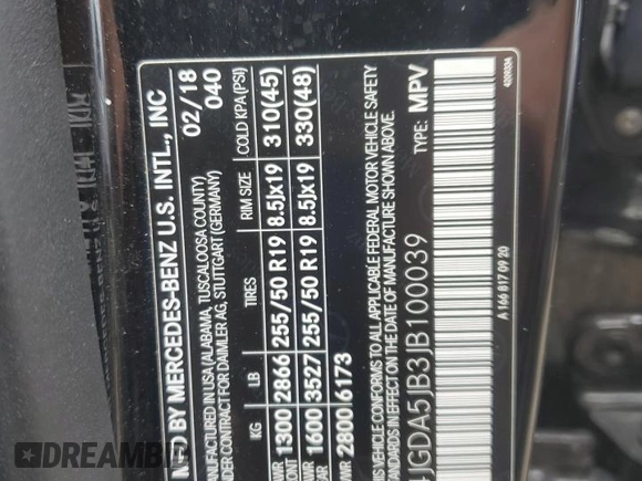 2018 Mercedes-Benz GLE 350 z VIN 4JGDA5JB3JB100039, wystawiony jako Copart lot #57775975 z przebiegiem 59 757 mil mil oraz Szkoda całkowita • Salvage title. Historia ofert i sprzedaży dostępna na DreamBid. Obrazek 12.
