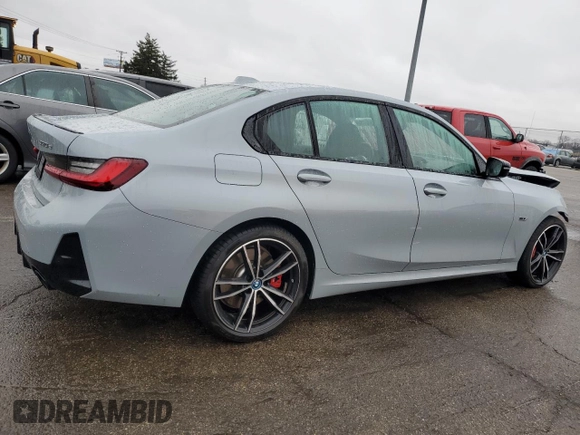 2023 BMW 3 Series 330e xDrive with VIN 3MW39FS05P8C89800, listed as a Copart auction lot 44342255 with 19,562 mi miles and Salvage Title. Bid and sale history available at carsss.com. Image 3.