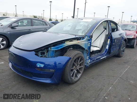 2020 Tesla Model 3 Long Range with VIN 5YJ3E1EB9LF744684, listed as a IAAI auction lot 41805065 with 92,123 mi miles. Bid and sale history available at carsss.com. Image 21.