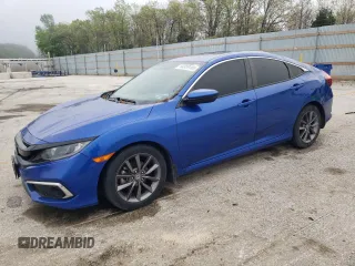 2020 Honda Civic EX-L z VIN 19XFC1F79LE004992, wystawiony jako Copart lot #54859185 z przebiegiem 69 985 mil mil oraz Szkoda całkowita • Salvage title. Historia ofert i sprzedaży dostępna na DreamBid. Obrazek 1.