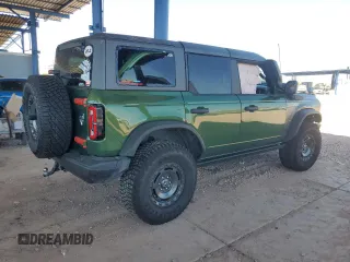 2024 Ford Bronco Everglades with VIN 1FMEE4HH4RLA00230, listed as a Copart auction lot 72600864 with Not provided miles and Salvage title. Bid and sale history available at DreamBid. Image 3.