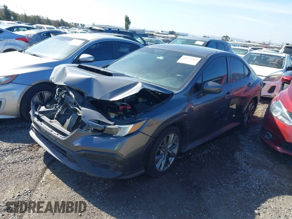 2022 Subaru WRX with VIN JF1VBAA61N9012563, listed as a IAAI auction lot 41579763 with 44,442 mi miles. Bid and sale history available at carsss.com. Image 2.