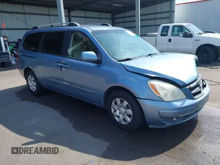 2007 Hyundai Entourage GLS with VIN KNDMC233876024225, listed as a IAAI auction lot 42515334 with 171,860 mi miles and . Bid and sale history available at DreamBid. Image 1.