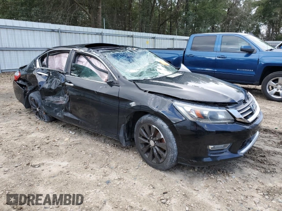 2013 Honda Accord Sdn EX-L with VIN 1HGCR2F86DA162583, listed as a Copart auction lot 41452865 with Not Provided miles and Non Repairable. Bid and sale history available at carsss.com. Image 4.