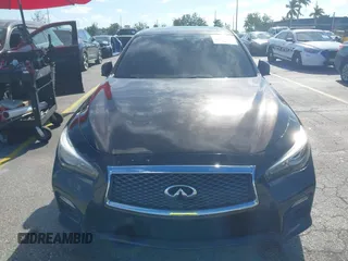 2016 Infiniti Q50 Red Sport 400 with VIN JN1FV7AR4GM451987, listed as a IAAI auction lot 41891826 with 64,931 mi miles and . Bid and sale history available at DreamBid. Image 6.