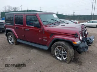 2021 Jeep Wrangler Unlimited Sahara z VIN 1C4HJXEG3MW720572, wystawiony jako IAAI lot #41899645 z przebiegiem 43 097 mil mil oraz . Historia ofert i sprzedaży dostępna na DreamBid. Obrazek 1.