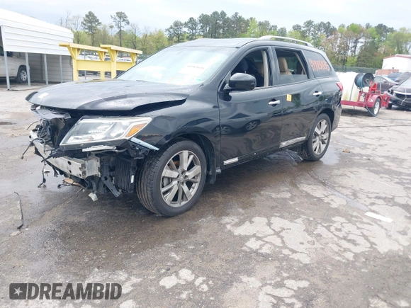 2014 Nissan Pathfinder Platinum with VIN 5N1AR2MM2EC654678, listed as a IAAI auction lot 41983035 with 140,989 mi miles and . Bid and sale history available at DreamBid. Image 17.