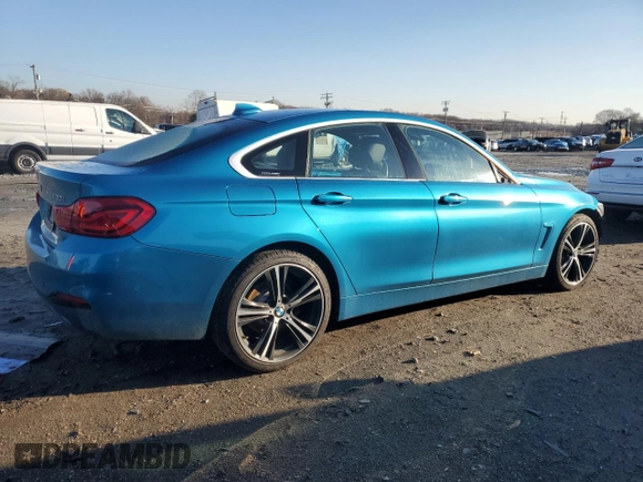 2019 BMW 4 Series 430i xDrive with VIN WBA4J3C58KBL08349, listed as a Copart auction lot 84267764 with 79,670 mi miles and Salvage Title. Bid and sale history available at DreamBid. Image 3.