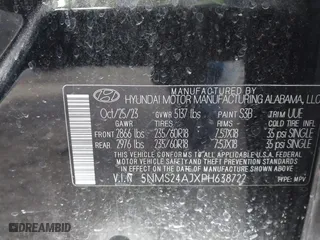 2023 Hyundai Santa Fe SEL with VIN 5NMS24AJXPH638722, listed as a IAAI auction lot 41771688 with 14,759 mi miles. Bid and sale history available at carsss.com. Image 9.