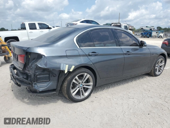 2017 BMW 3 Series 330i xDrive with VIN WBA8D9G56HNU59185, listed as a Copart auction lot 57411935 with 162,865 mi miles and Salvage title. Bid and sale history available at DreamBid. Image 3.