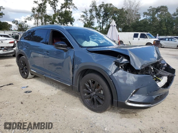 2022 Mazda CX-9 Carbon Edition with VIN JM3TCBDY8N0613658, listed as a Copart auction lot 76939354 with 34,380 mi miles and Non repairable. Bid and sale history available at DreamBid. Image 4.