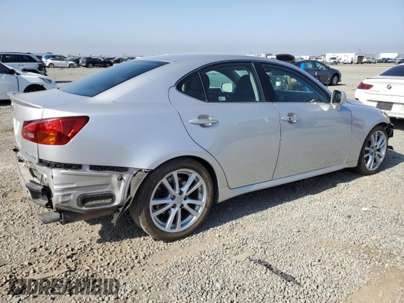 2006 Lexus IS 350 z VIN JTHBE262762004718, wystawiony jako Copart lot #57899455 z przebiegiem 95 723 mil mil oraz Szkoda całkowita • Salvage title. Historia ofert i sprzedaży dostępna na DreamBid. Obrazek 3.