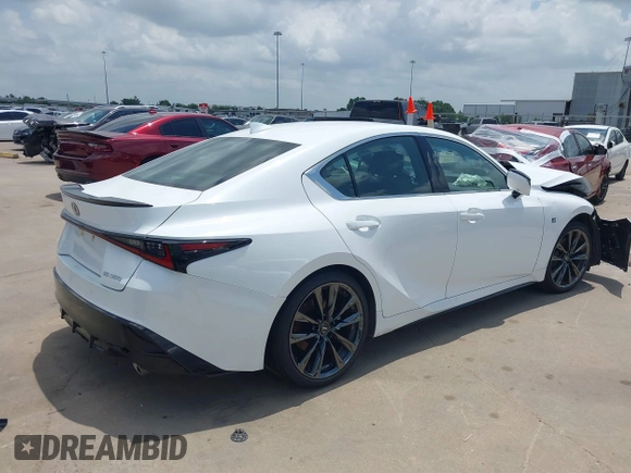 2023 Lexus IS 350 F Sport with VIN JTHGZ1B26P5071871, listed as a IAAI auction lot 42103497 with 16,456 mi miles and . Bid and sale history available at DreamBid. Image 4.