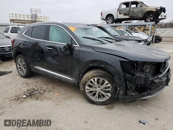 2023 Buick Envision Preferred with VIN LRBAZLR46PD055412, listed as a Copart auction lot 43463655 with 22,972 mi miles and Non Repairable. Bid and sale history available at carsss.com. Image 4.