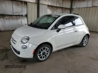 2015 FIAT 500 Pop with VIN 3C3CFFAR4FT598380, listed as a Copart auction lot 52973335 with 96,906 mi miles and Salvage Title. Bid and sale history available at carsss.com. Image 1.