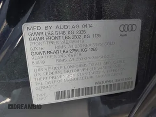2014 Audi allroad A4 Premium Plus z VIN WA1UFAFL1EA151304, wystawiony jako IAAI lot #42387022 z przebiegiem 98 225 mil mil oraz . Historia ofert i sprzedaży dostępna na DreamBid. Obrazek 9.