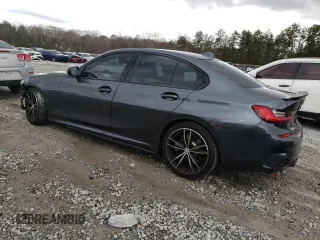 2021 BMW 3 Series 330i with VIN 3MW5R1J0XM8B57091, listed as a Copart auction lot 47584795 with 51,205 mi miles and Salvage Title. Bid and sale history available at carsss.com. Image 2.