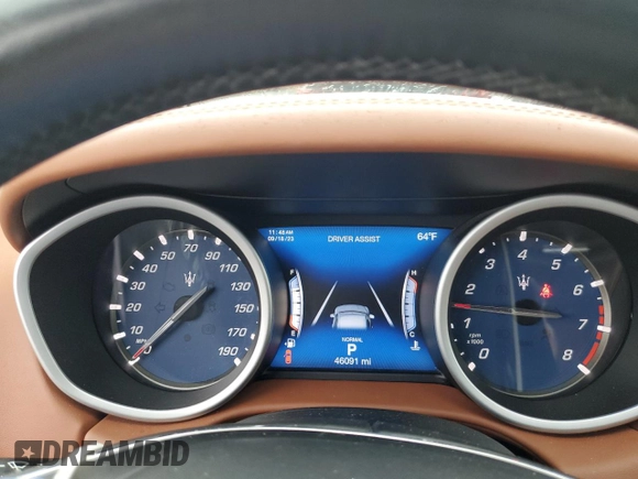 2020 Maserati Ghibli S Q4 GranLusso with VIN ZAM57YTL5L1342396, listed as a Copart auction lot 68235913 with 46,091 mi miles. Bid and sale history available at carsss.com. Image 9.