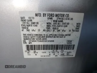 2013 Ford Explorer XLT with VIN 1FM5K7D82DGC23206, listed as a Copart auction lot 87704465 with 122,098 mi miles and Salvage Title. Bid and sale history available at carsss.com. Image 13.