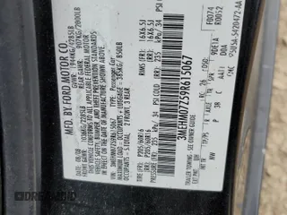 2009 Mercury Milan with VIN 3MEHM07Z59R615067, listed as a Copart auction lot 44774635 with 181,177 mi miles and Salvage title. Bid and sale history available at DreamBid. Image 12.