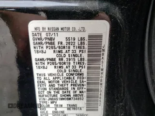 2011 Infiniti FX with VIN JN8AS1MW0BM734852, listed as a Copart auction lot 65211324 with 147,402 mi miles and Clean Title. Bid and sale history available at DreamBid. Image 14.