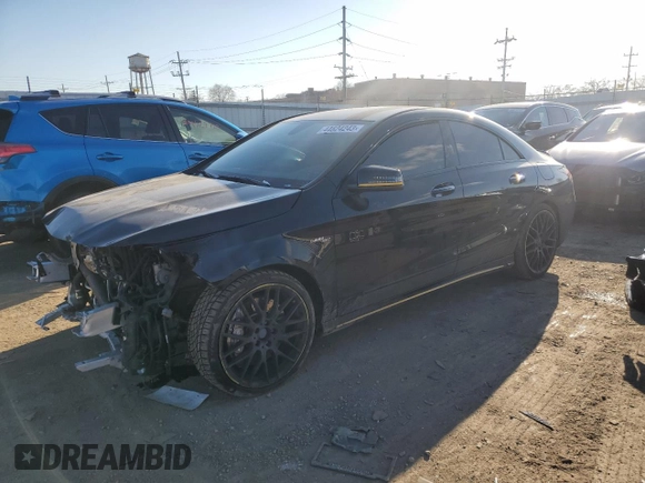 2018 Mercedes-Benz CLA with VIN WDDSJ5CB0JN668519, listed as a Copart auction lot 44824243 with 44,098 mi miles. Bid and sale history available at carsss.com. Image 1.
