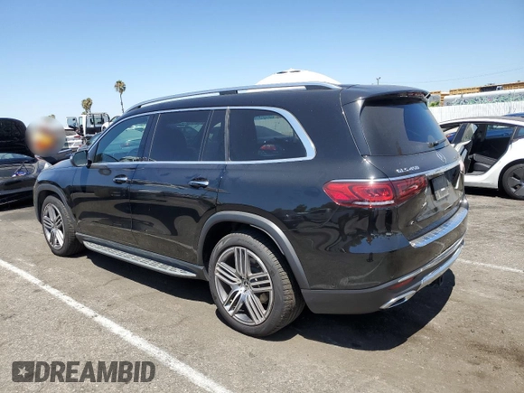 2022 Mercedes-Benz GLS 450 with VIN 4JGFF5KE4NA596127, listed as a Copart auction lot 67407434 with 44,336 mi miles and Salvage Title. Bid and sale history available at DreamBid. Image 2.