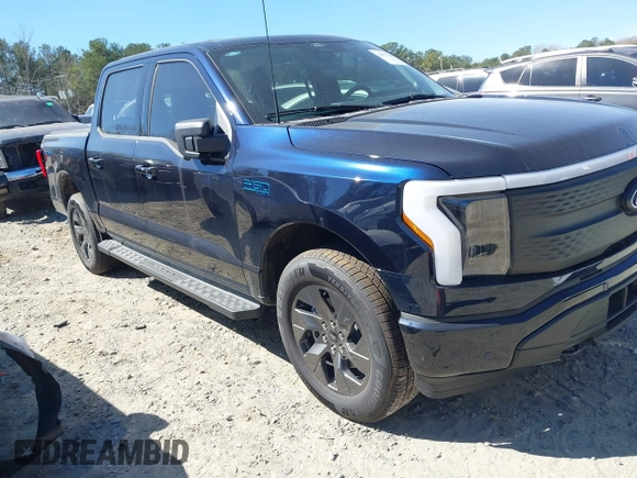 2024 Ford F-150 Lightning Flash with VIN 1FT6W3L75RWG30755, listed as a IAAI auction lot 41817158 with 1,932 mi miles and . Bid and sale history available at DreamBid. Image 1.