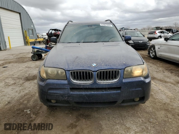 2006 BMW X3 3.0i with VIN WBXPA93456WD29965, listed as a Copart auction lot 47667055 with 165,785 mi miles and Salvage Title. Bid and sale history available at carsss.com. Image 5.