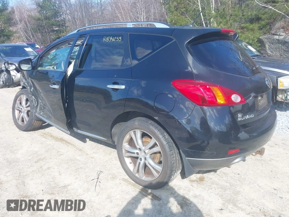 2009 Nissan Murano S with VIN JN8AZ18W89W153510, listed as a IAAI auction lot 41894233 with 140,862 mi miles and . Bid and sale history available at carsss.com. Image 3.