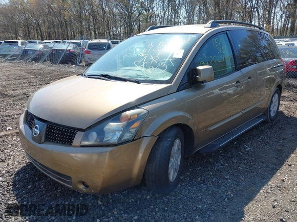 2004 Nissan Quest S with VIN 5N1BV28U74N330476, listed as a IAAI auction lot 42122746 with Not Provided miles. Bid and sale history available at carsss.com. Image 2.
