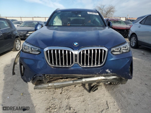 2023 BMW X3 xDrive30i with VIN 5UX53DP00P9N79781, listed as a Copart auction lot 47230125 with 44,561 mi miles and Salvage Title. Bid and sale history available at carsss.com. Image 5.
