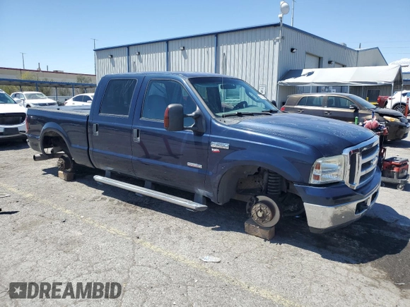 2005 Ford F-250 XL with VIN 1FTSW20P15EA64980, listed as a Copart auction lot 55518045 with 111,672 mi miles and Salvage title. Bid and sale history available at DreamBid. Image 4.