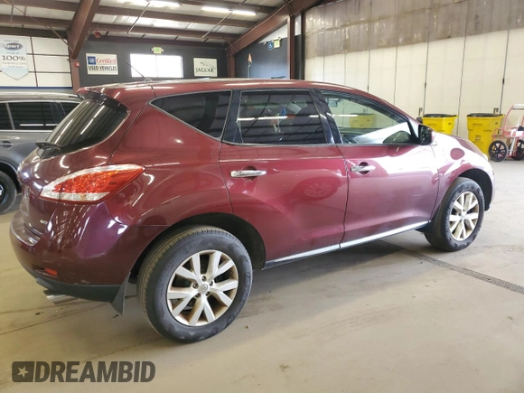 2011 Nissan Murano SV with VIN JN8AZ1MW9BW172286, listed as a Copart auction lot 53674515 with 180,424 mi miles and Clean Title. Bid and sale history available at DreamBid. Image 3.