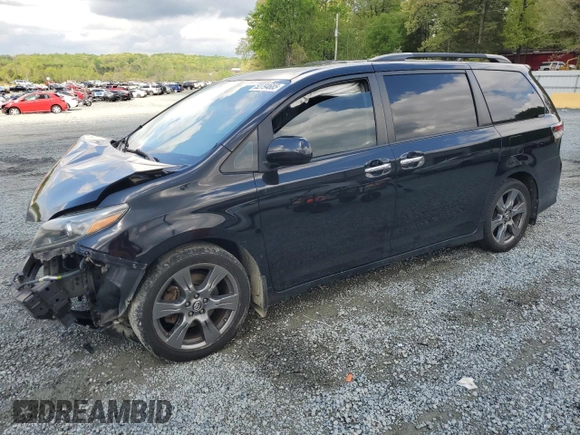 2018 Toyota Sienna SE с VIN 5TDXZ3DC9JS912005, выставлен на аукционе Copart как лот 52794685 с пробегом 75 861 миль миль и Списание • Salvage title. История ставок и продаж доступна на DreamBid. Изображение 1.