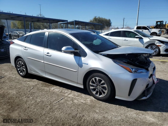 2021 Toyota Prius L Eco with VIN JTDKAMFU8M3135691, listed as a Copart auction lot 45679435 with 40,846 mi miles and Salvage Title. Bid and sale history available at carsss.com. Image 4.