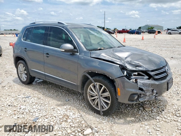 2014 Volkswagen Tiguan SEL с VIN WVGAV3AX7EW506170, выставлен на аукционе Copart как лот 58852355 с пробегом 55 961 миль миль и Списание • Salvage title. История ставок и продаж доступна на DreamBid. Изображение 4.