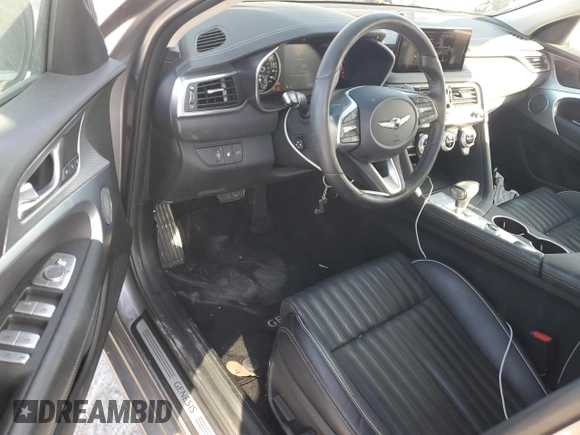 2022 Genesis G70 2.0T with VIN KMTG34TA3NU101875, listed as a Copart auction lot 84599834 with 20,997 mi miles and Salvage Title. Bid and sale history available at DreamBid. Image 8.