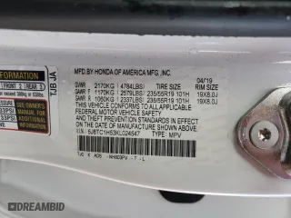 2019 Acura RDX w/Technology Pkg with VIN 5J8TC1H53KL024547, listed as a Copart auction lot 72312422 with 20,191 mi miles. Bid and sale history available at carsss.com. Image 14.