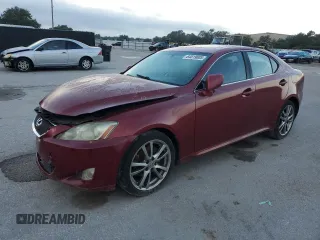 2008 Lexus IS 250 z VIN JTHBK262382067391, wystawiony jako Copart lot #64519005 z przebiegiem Nie podano mil oraz Czysty tytuł • Clean title. Historia ofert i sprzedaży dostępna na DreamBid. Obrazek 1.