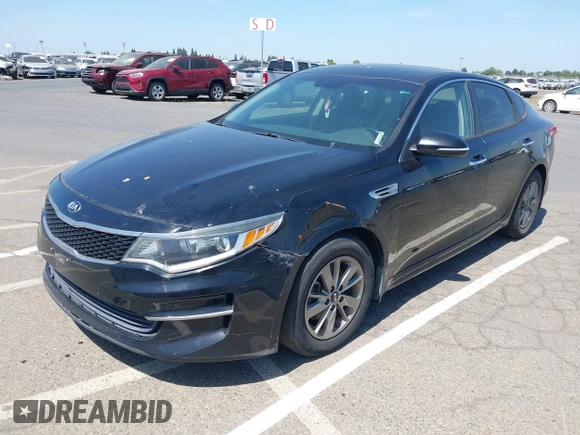 2016 Kia Optima LX Turbo with VIN 5XXGT4L12GG077169, listed as a IAAI auction lot 42108788 with 116,589 mi miles. Bid and sale history available at carsss.com. Image 6.