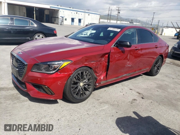2019 Genesis G80 Sport with VIN KMHGN4JB6KU291019, listed as a Copart auction lot 51709175 with 82,982 mi miles and Salvage title. Bid and sale history available at DreamBid. Image 1.