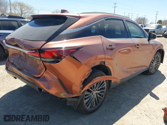 2023 Lexus RX 350h with VIN 2T2BBMCAXPC013722, listed as a IAAI auction lot 41763356 with 40,721 mi miles and . Bid and sale history available at DreamBid. Image 4.