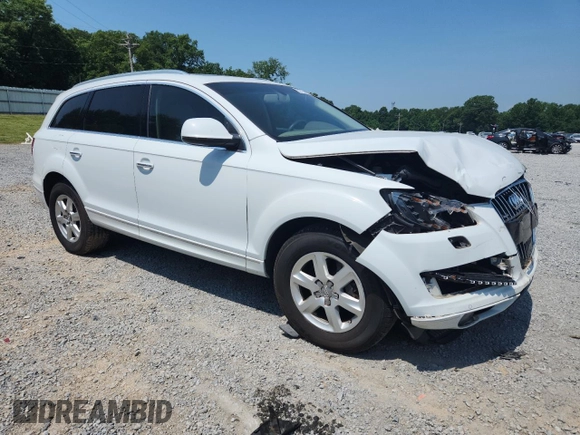 2015 Audi Q7 Premium Plus with VIN WA1LGAFE4FD005120, listed as a Copart auction lot 62014395 with 149,676 mi miles and Salvage title. Bid and sale history available at DreamBid. Image 4.