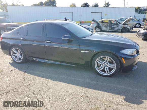 2015 BMW 5 Series 535i with VIN WBA5B1C5XFG127381, listed as a Copart auction lot 51338675 with 123,596 mi miles and Salvage Title. Bid and sale history available at carsss.com. Image 4.