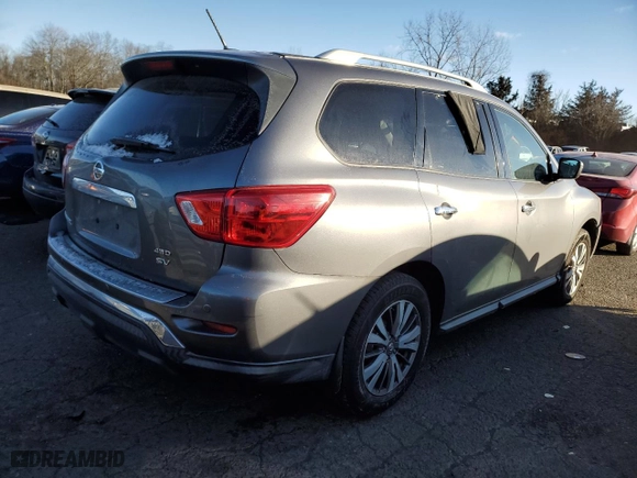 2017 Nissan Pathfinder S with VIN 5N1DR2MM2HC909265, listed as a Copart auction lot 87209874 with 132,586 mi miles and Salvage Title. Bid and sale history available at carsss.com. Image 3.
