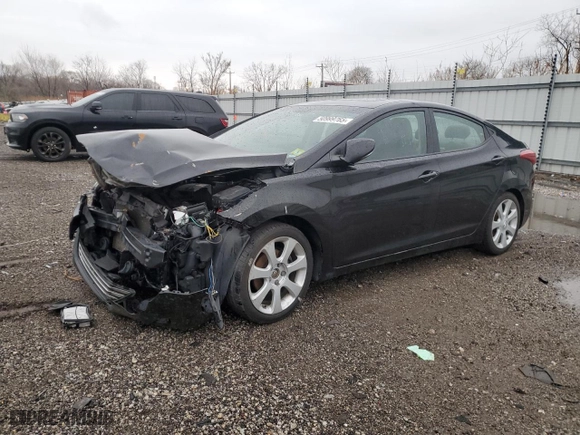 2012 Hyundai Elantra Limited with VIN KMHDH4AEXCU309723, listed as a Copart auction lot 50999765 with 126,030 mi miles and Salvage Title. Bid and sale history available at carsss.com. Image 1.