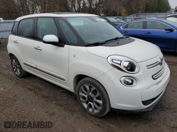 2015 FIAT 500L Lounge with VIN ZFBCFACH8FZ035234, listed as a Copart auction lot 79891324 with 74,587 mi miles and Salvage Title. Bid and sale history available at carsss.com. Image 4.