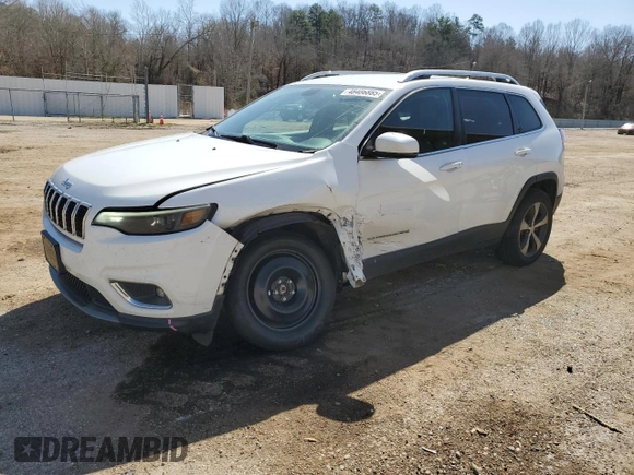 2019 Jeep Cherokee Limited with VIN 1C4PJMDX0KD126347, listed as a Copart auction lot 48486885 with 111,061 mi miles and Salvage title. Bid and sale history available at DreamBid. Image 1.