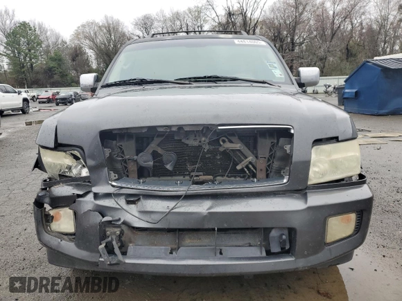 2005 Infiniti QX56 with VIN 5N3AA08A35N802103, listed as a Copart auction lot 44814005 with 343,164 mi miles and Salvage Title. Bid and sale history available at carsss.com. Image 5.